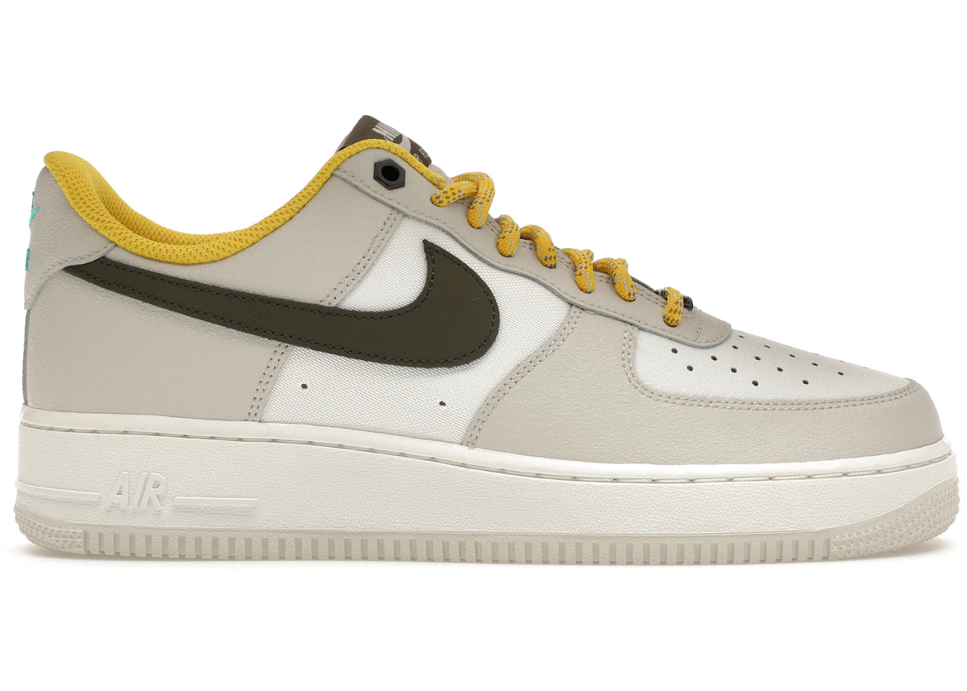 Nike Air Force 1 Low '07 PRM-Light Bone Cargo Khaki Vivid Sulfur