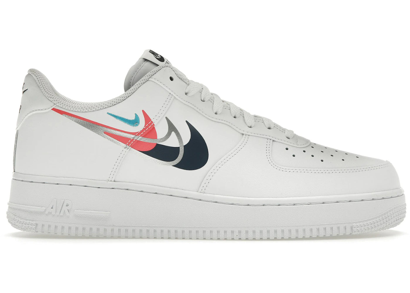 Nike Air Force 1 Low '07-Quadruple Swoosh White Navy Crimson