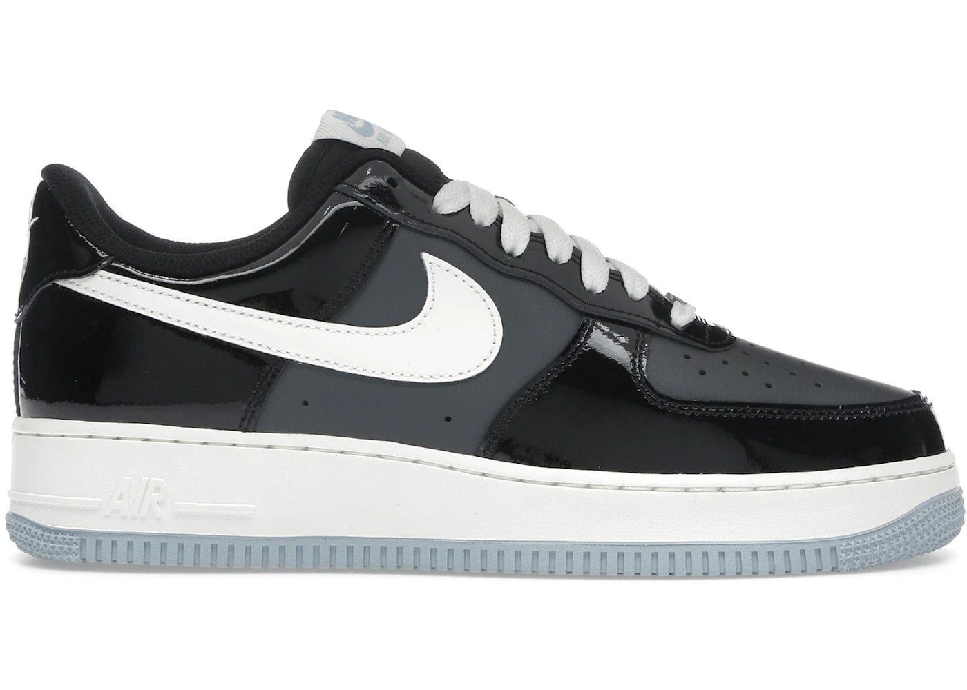 Nike Air Force 1 Low Noir Gris Fer Vernis