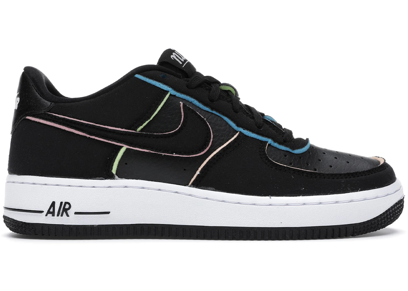 Nike Air Force 1 Low-Black Pink Barely Volt (GS)