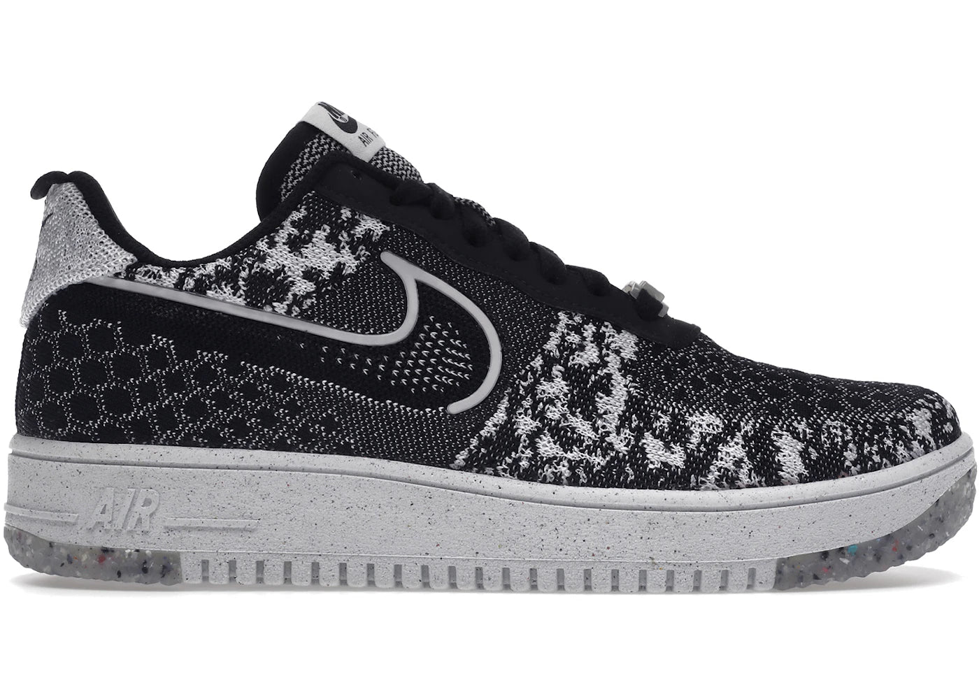 Nike Air Force 1 Low Crater Flyknit-Black White Melange