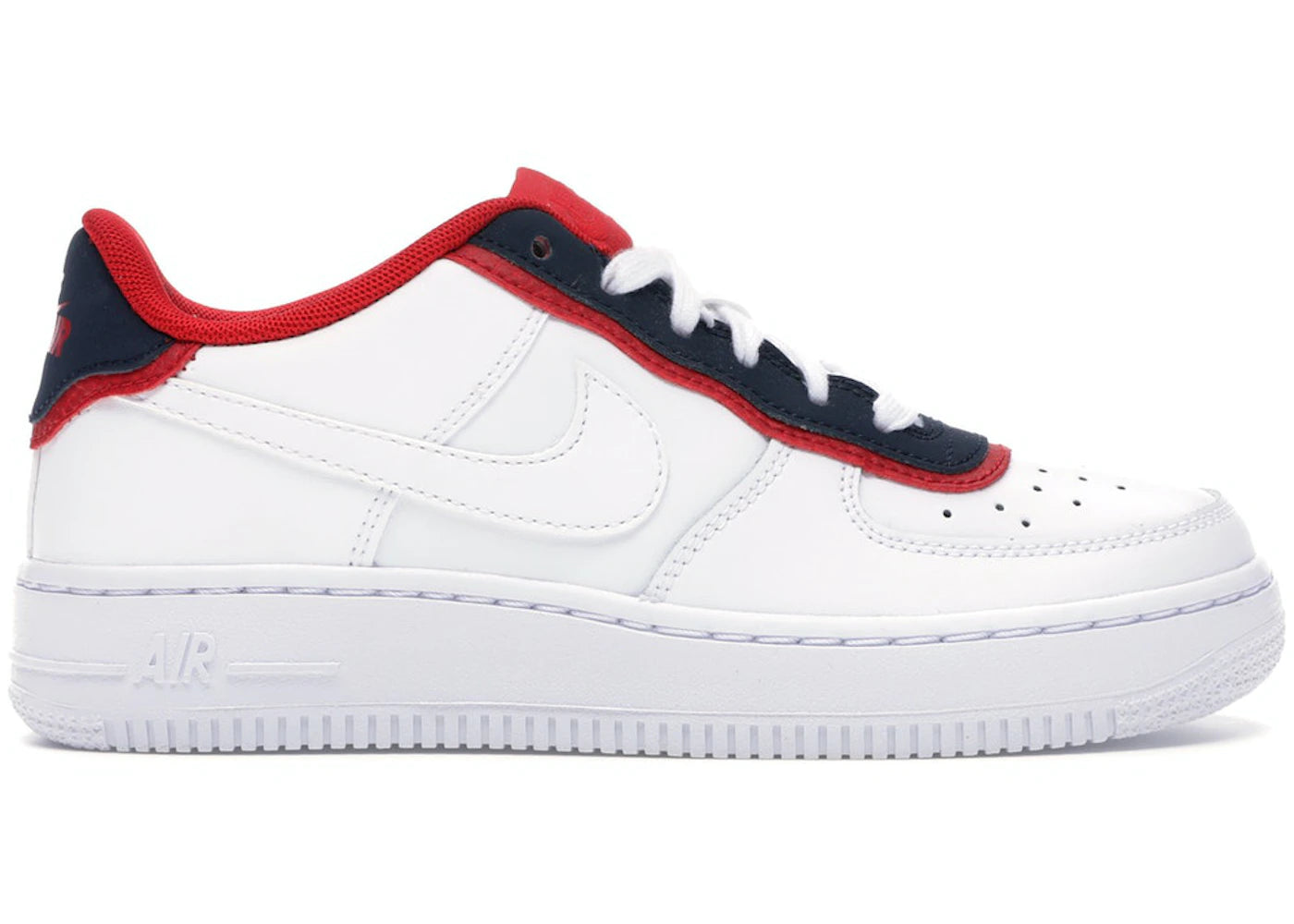 Nike Air Force 1 Low-Double Layer White Obsidian Red (GS)