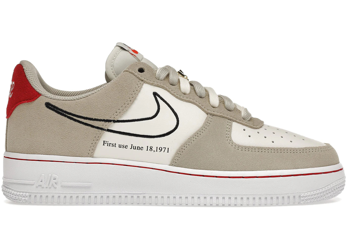 Nike Air Force 1 Low-First Use Light Sail Red