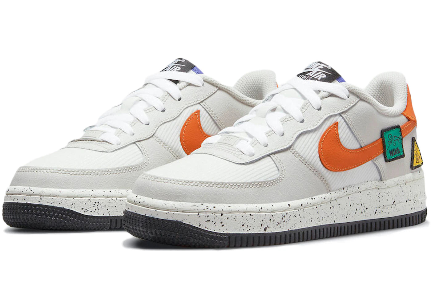 Nike Air Force 1 Low-Light Bone Sail Starfish Orange (GS)