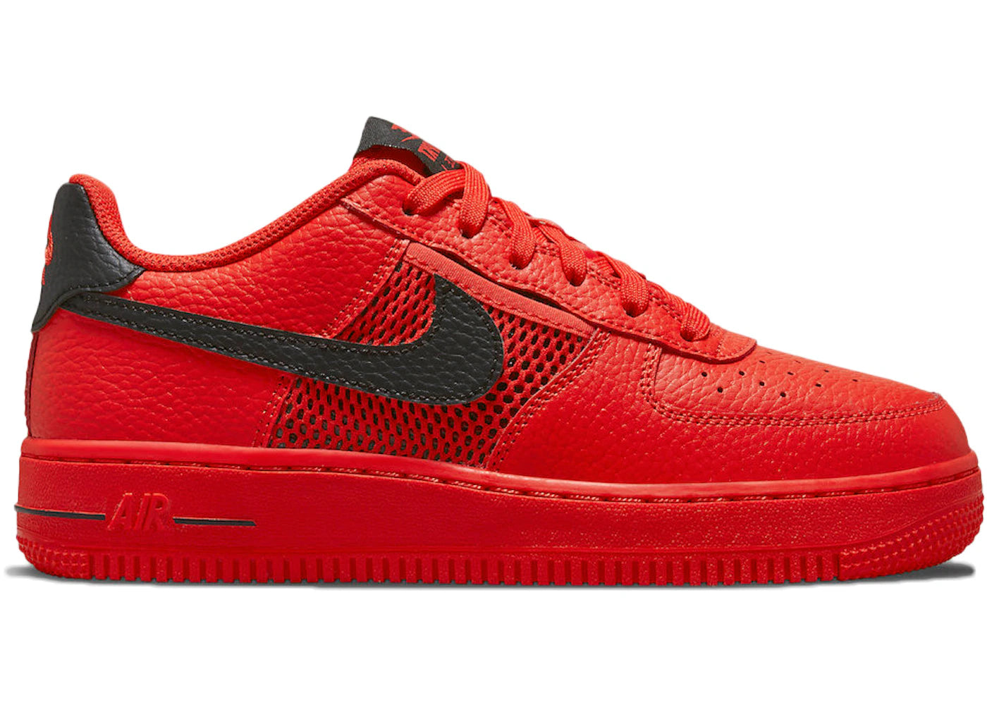 Nike Air Force 1 Low Mesh Pocket-Habanero Red (GS)