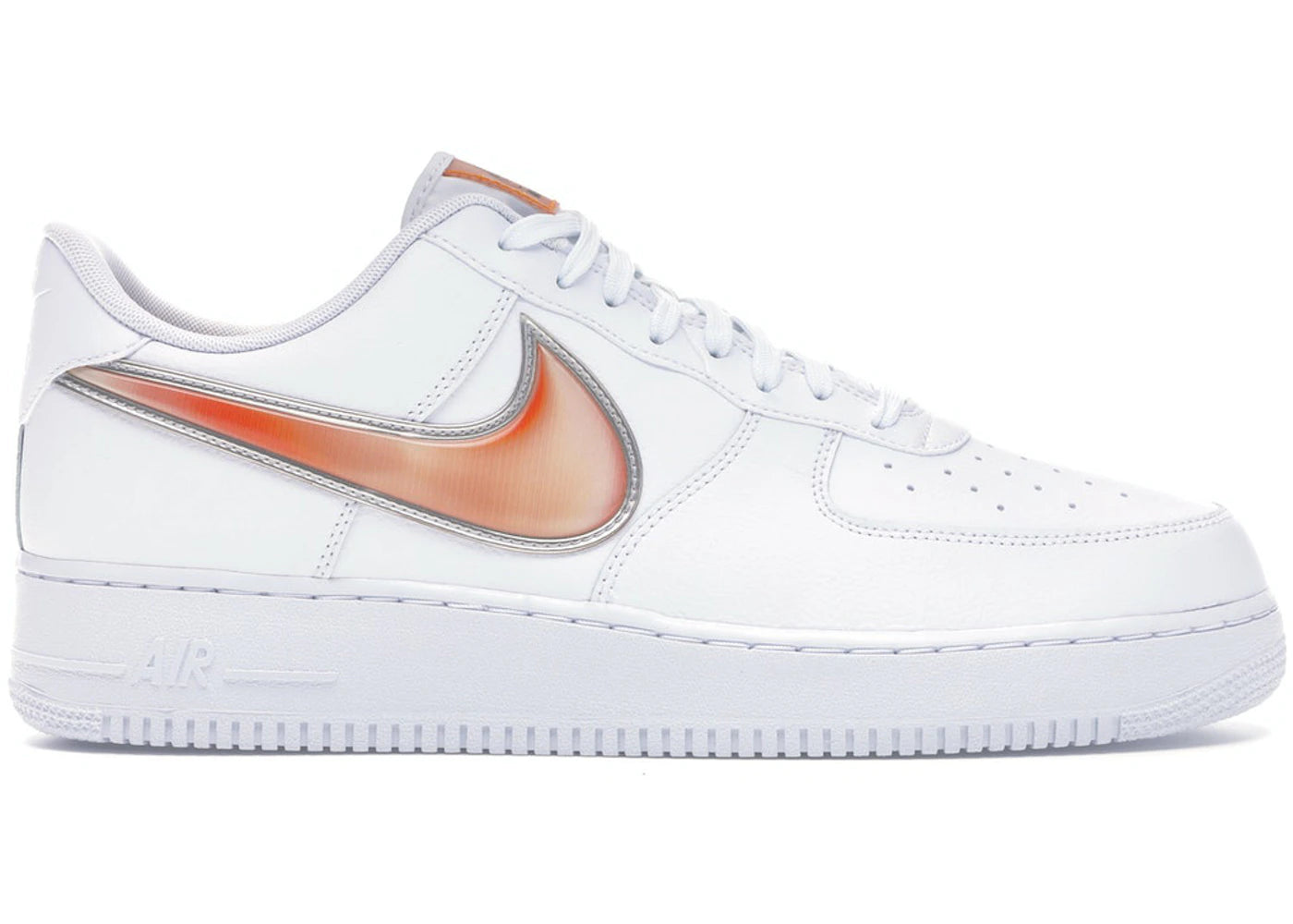 Nike Air Force 1 Low-Oversized Swoosh White Orange Peel