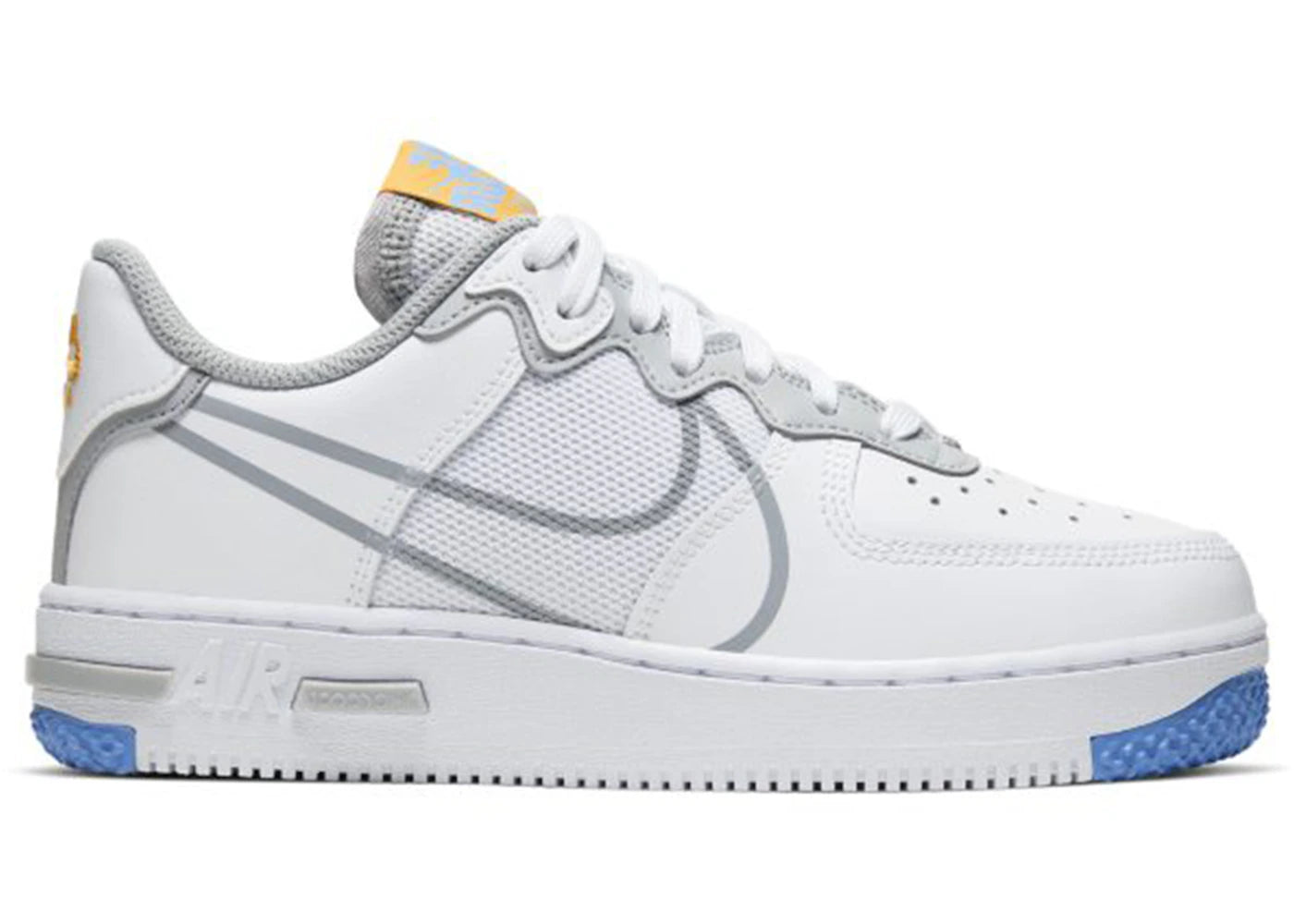 Nike Air Force 1 Low React SU-White Light Smoke Grey (GS)