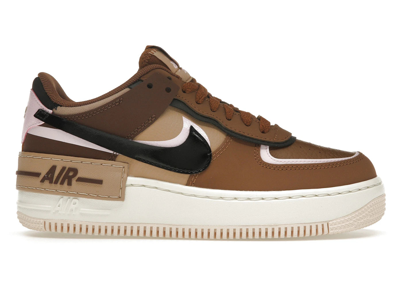Nike Air Force 1 Low Shadow-Light British Tan Pink Foam (Women's)