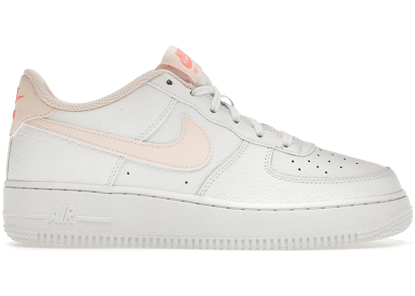 Nike Air Force 1 Low-White Hyper Crimson (GS)