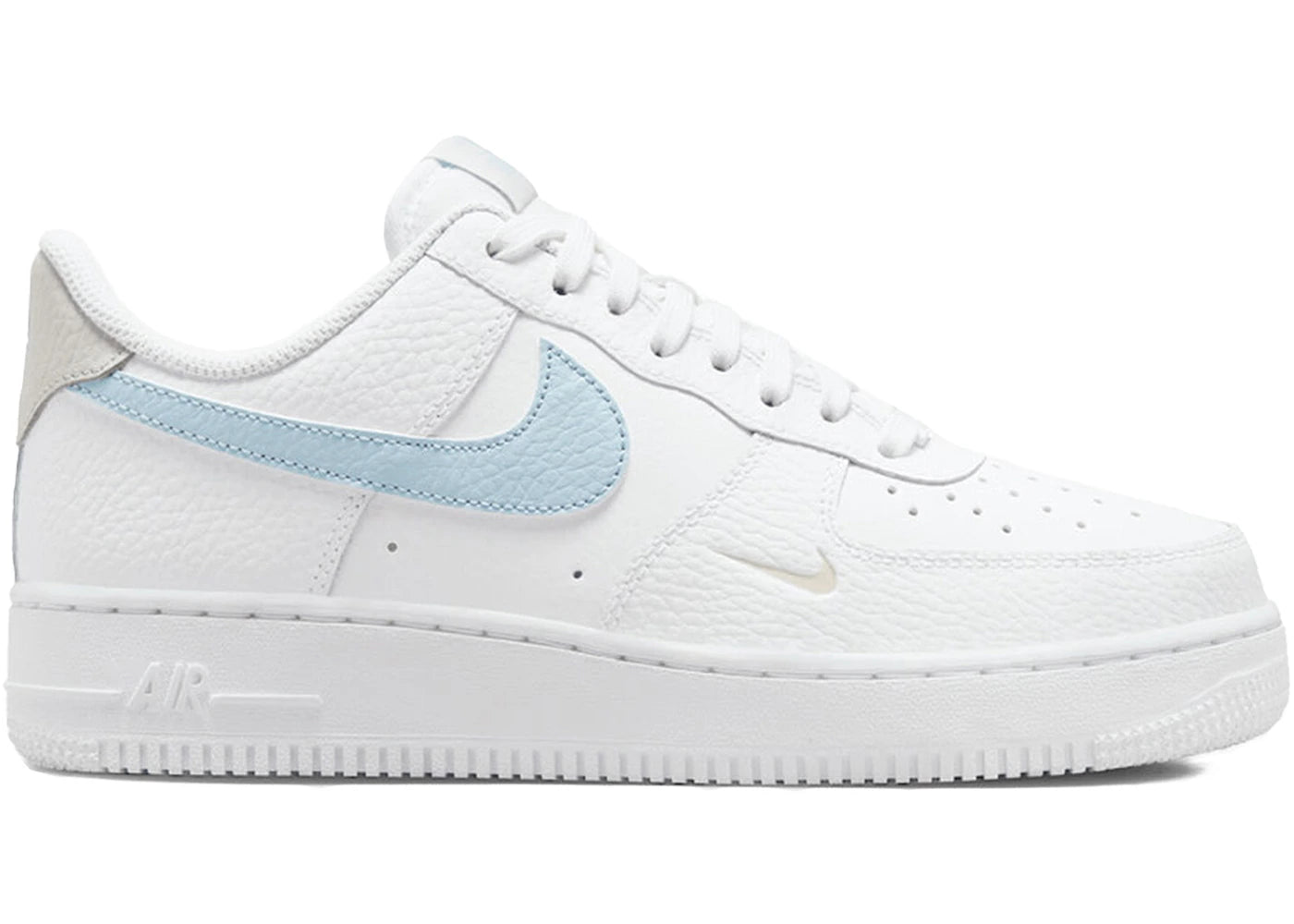 Nike Air Force 1 Low-White Light Armory Blue Mini Swoosh (Women's)