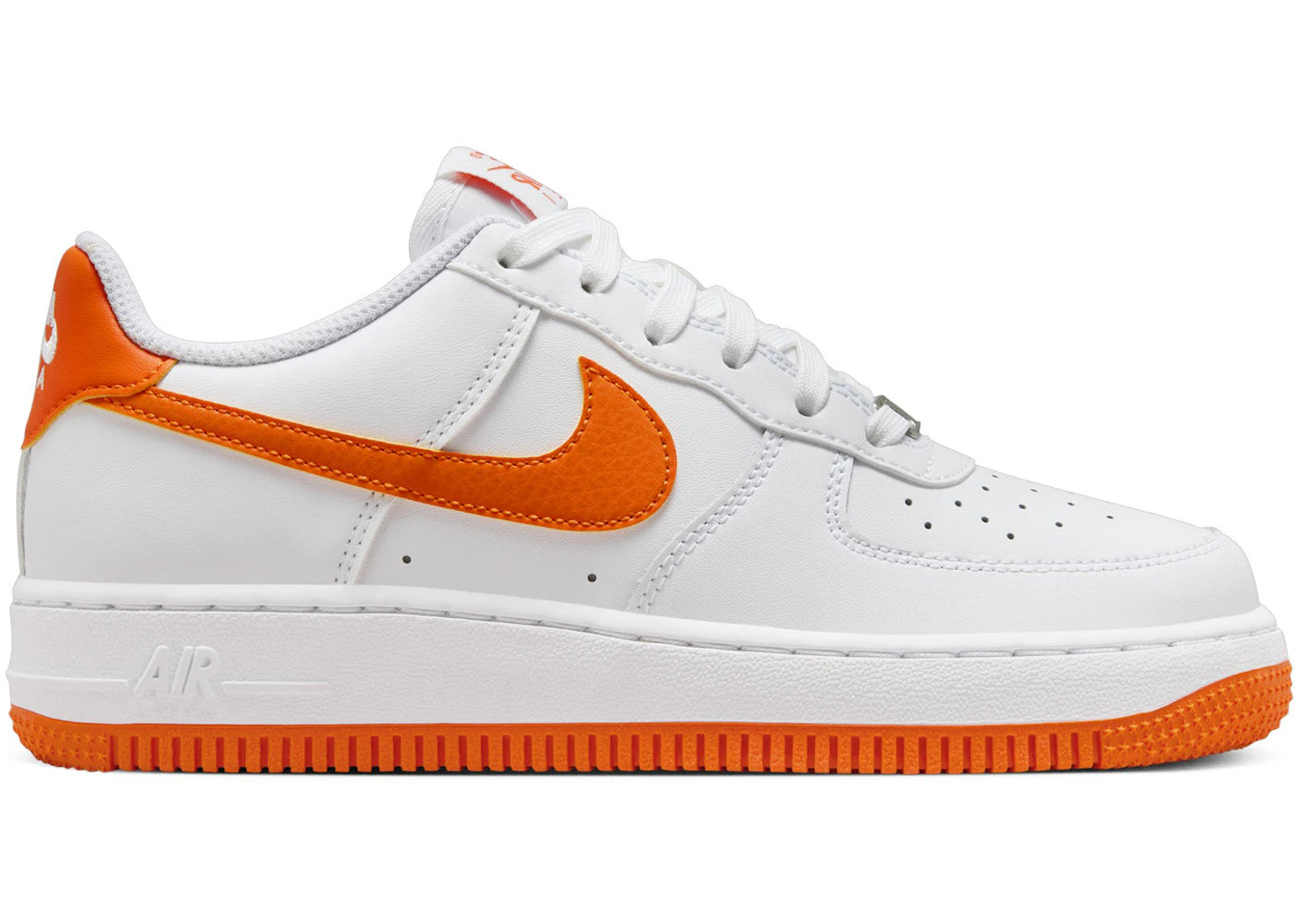 Nike Air Force 1 Low-White Safety Orange (GS)