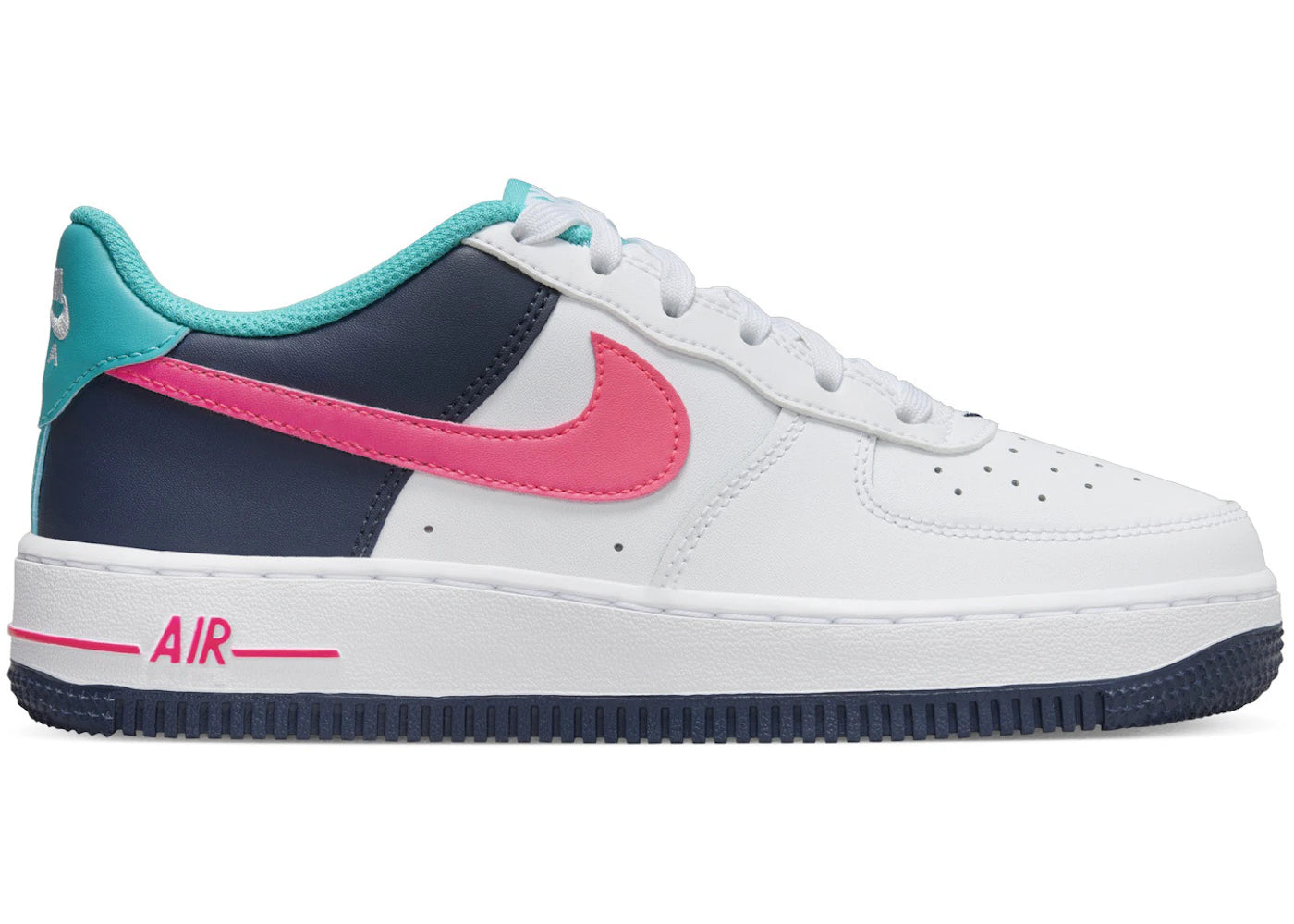 Nike Air Force 1 Low-White Thunder Blue Dusty Cactus Racer Pink (GS)