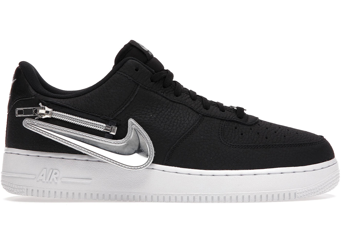 Nike Air Force 1 Low-Zip Swoosh Black