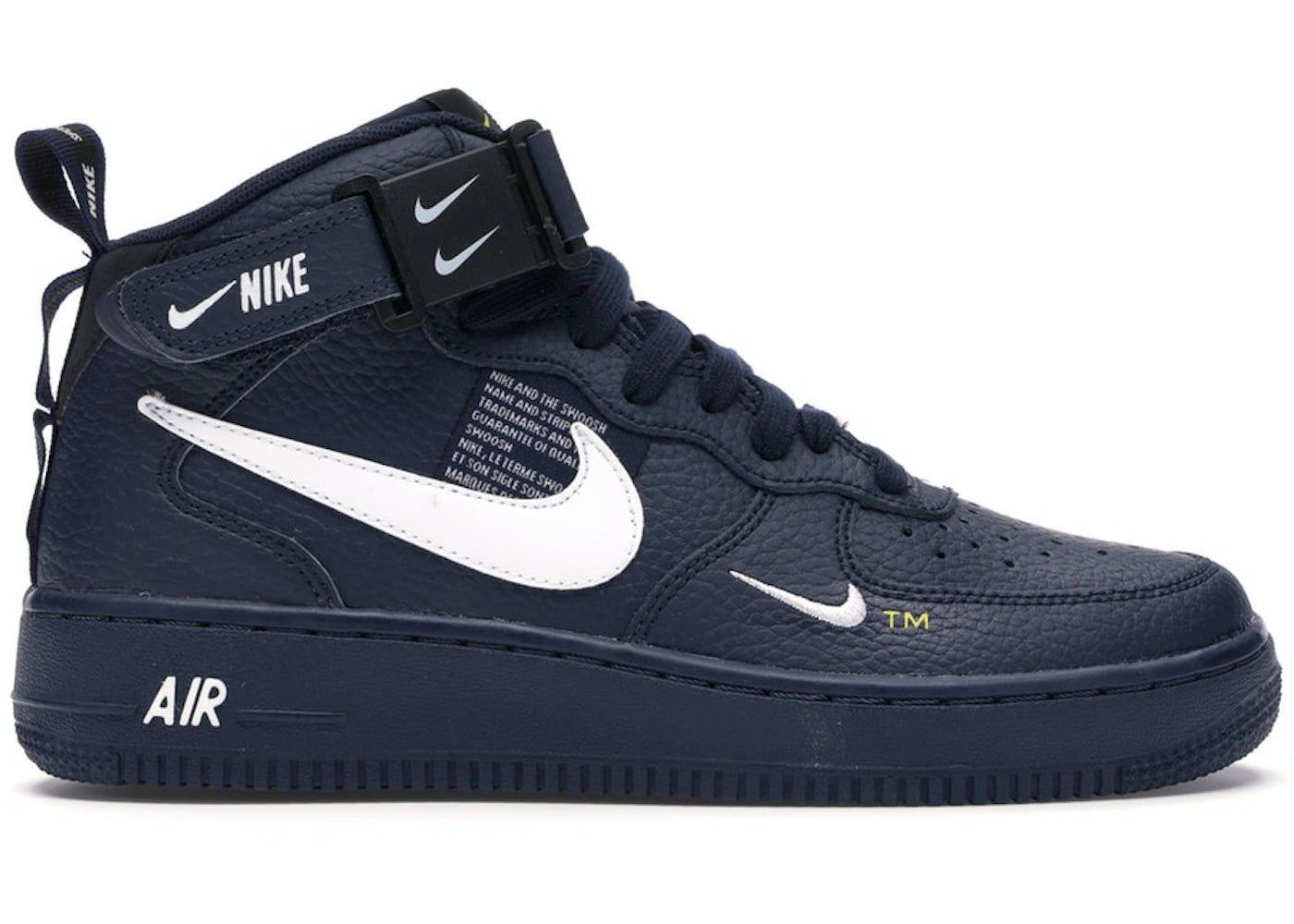 Nike Air Force 1 Mid-Obsidian Tour Yellow White (GS)