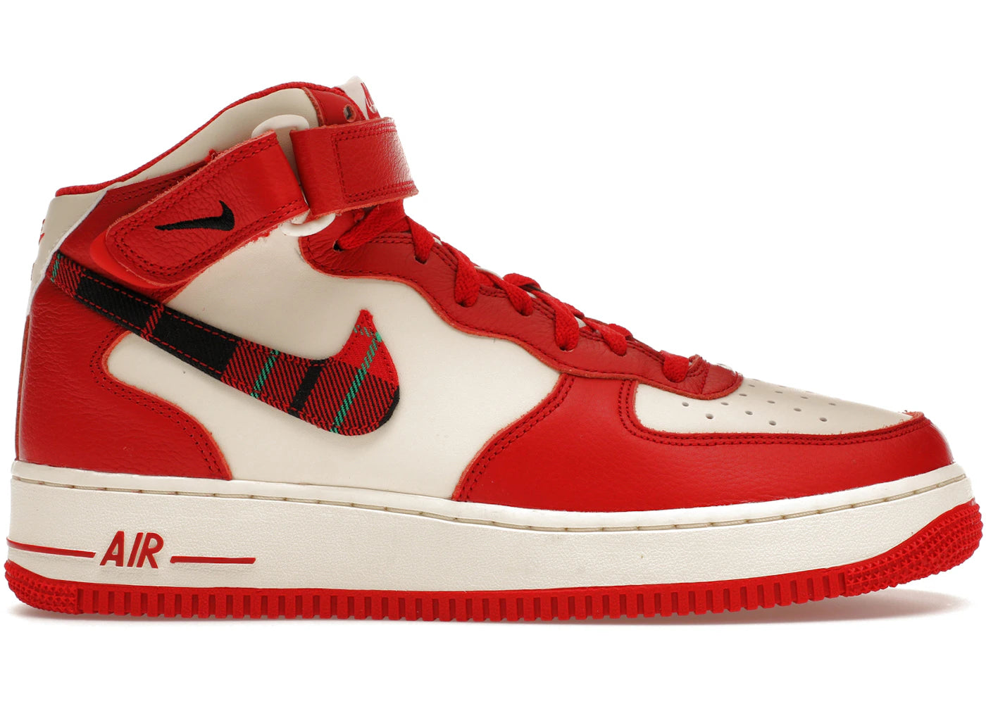 Nike Air Force 1 Mid '07 LX-Plaid Cream Red