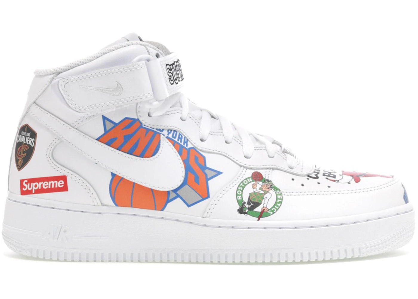 Nike Air Force 1 Mid Supreme NBA Blanc
