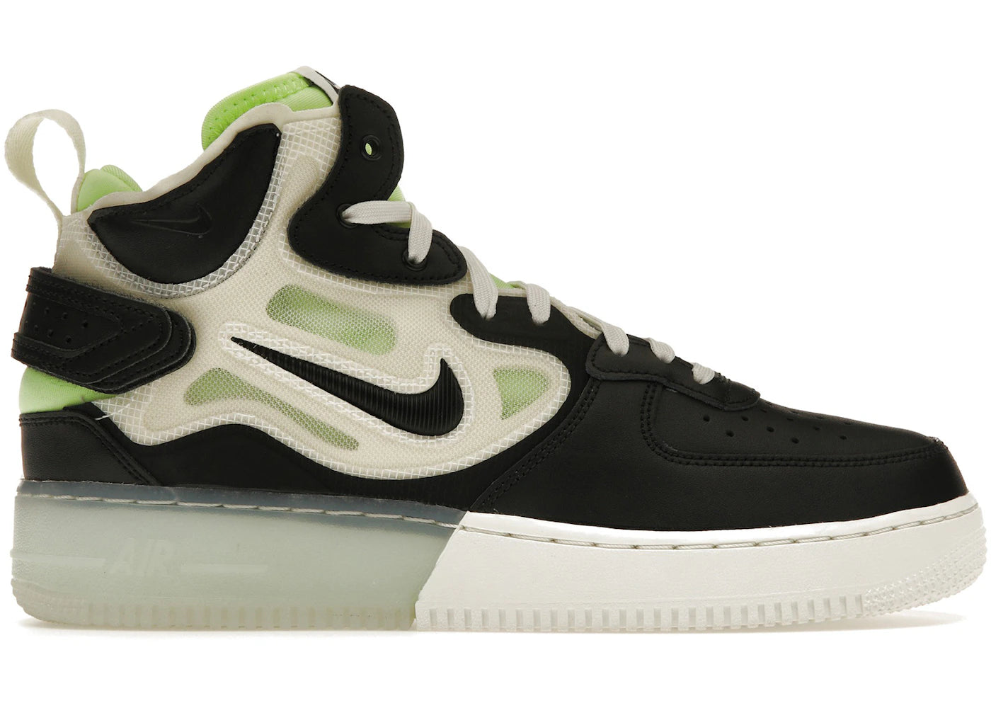 Nike Air Force 1 React Mid-Black Sail Ghost Green