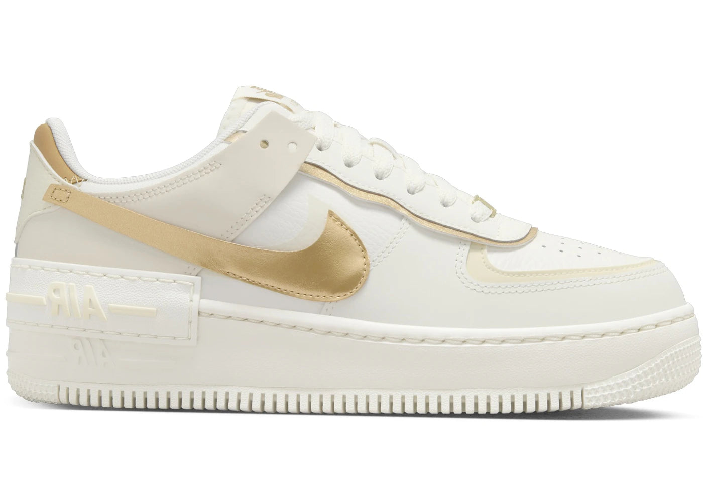 Nike Air Force 1 Shadow-Sail Coconut Milk Metallic Gold (Women's)