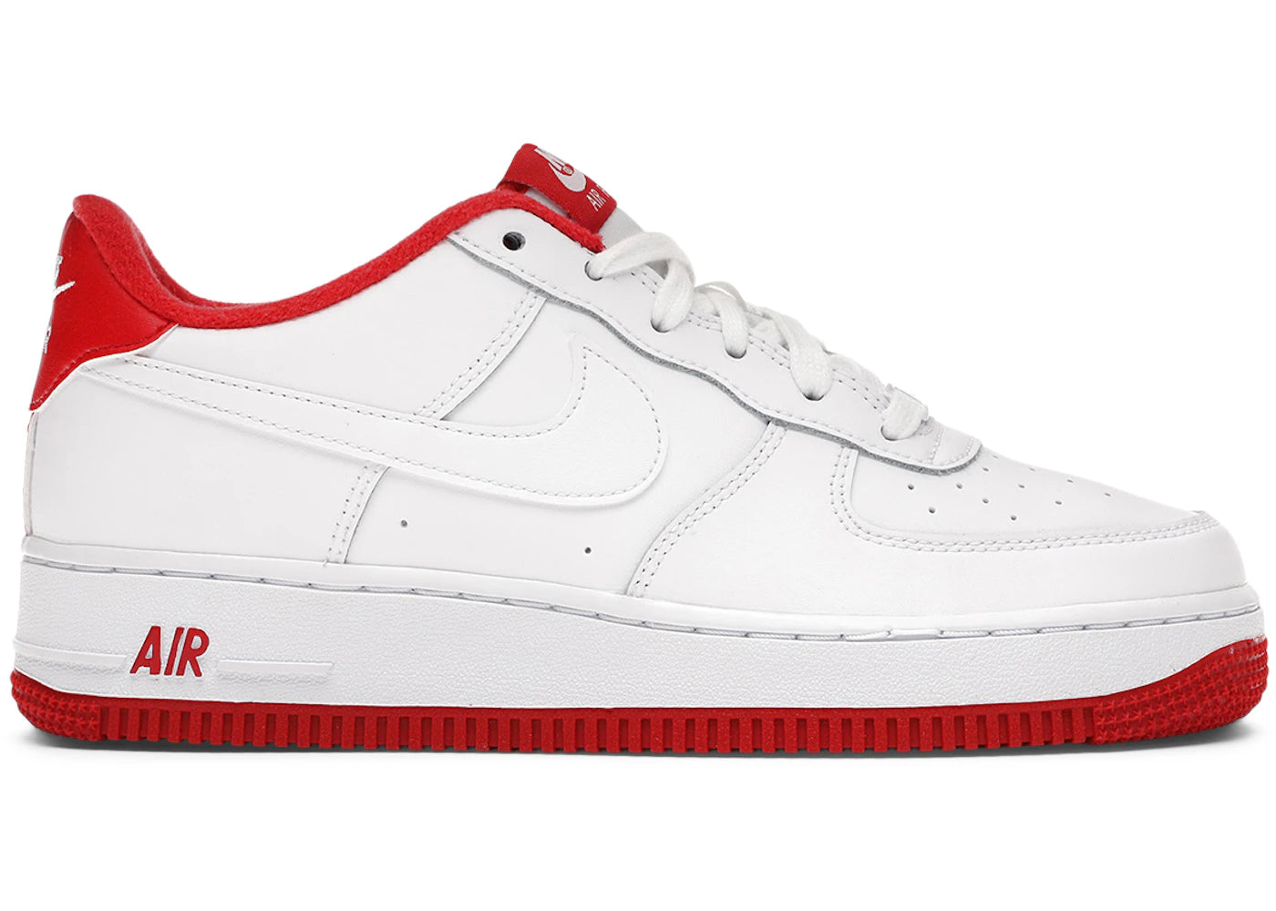 Nike Air Force 1-White University Red (GS)
