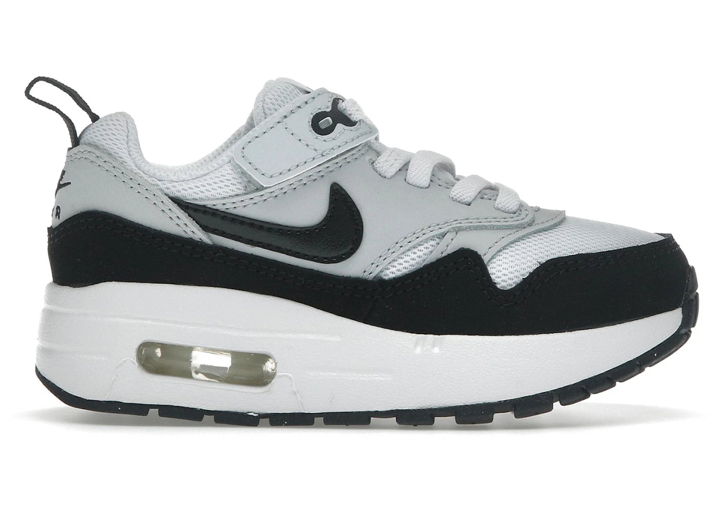 Nike Air Max 1 EasyOn-White Black (PS)
