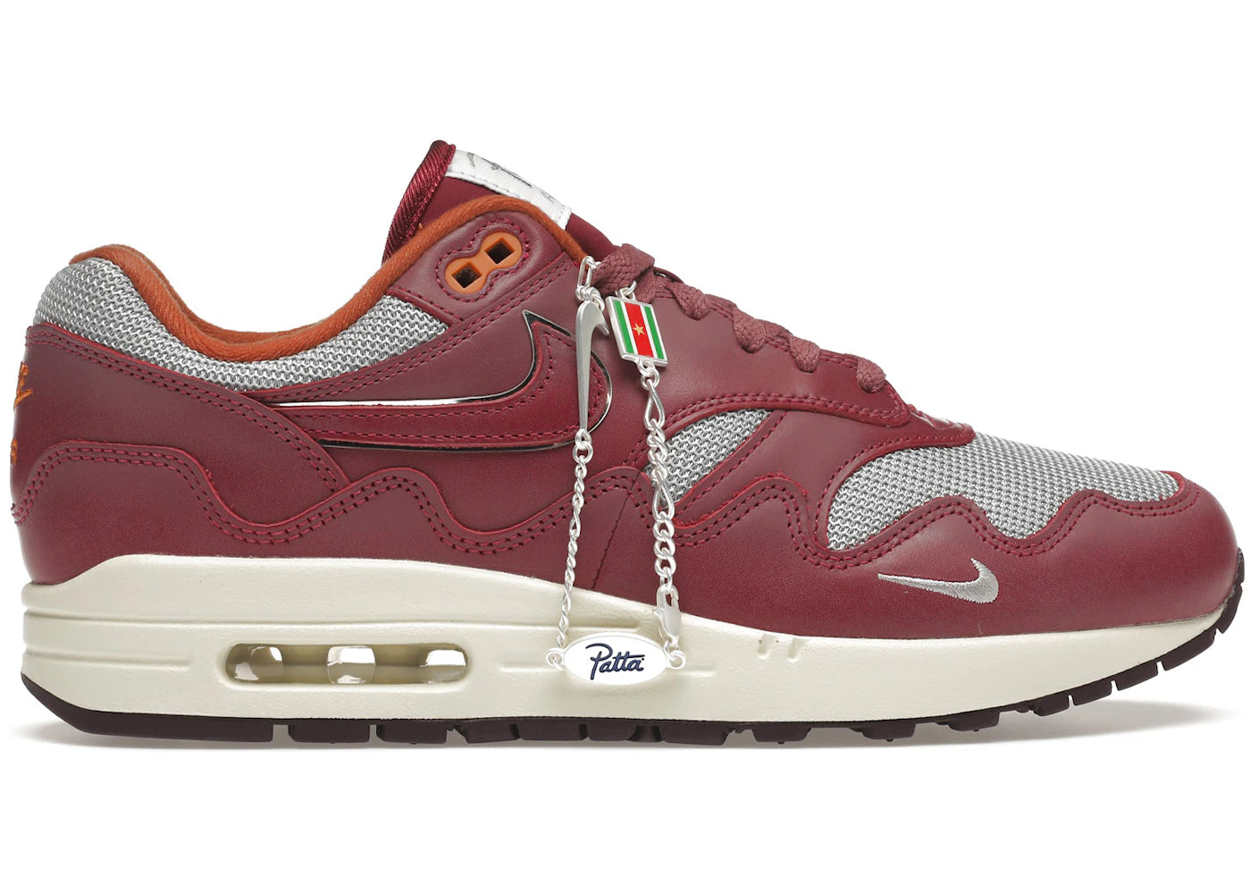 Nike Air Max 1-Patta Waves Rush Maroon (with Bracelet)