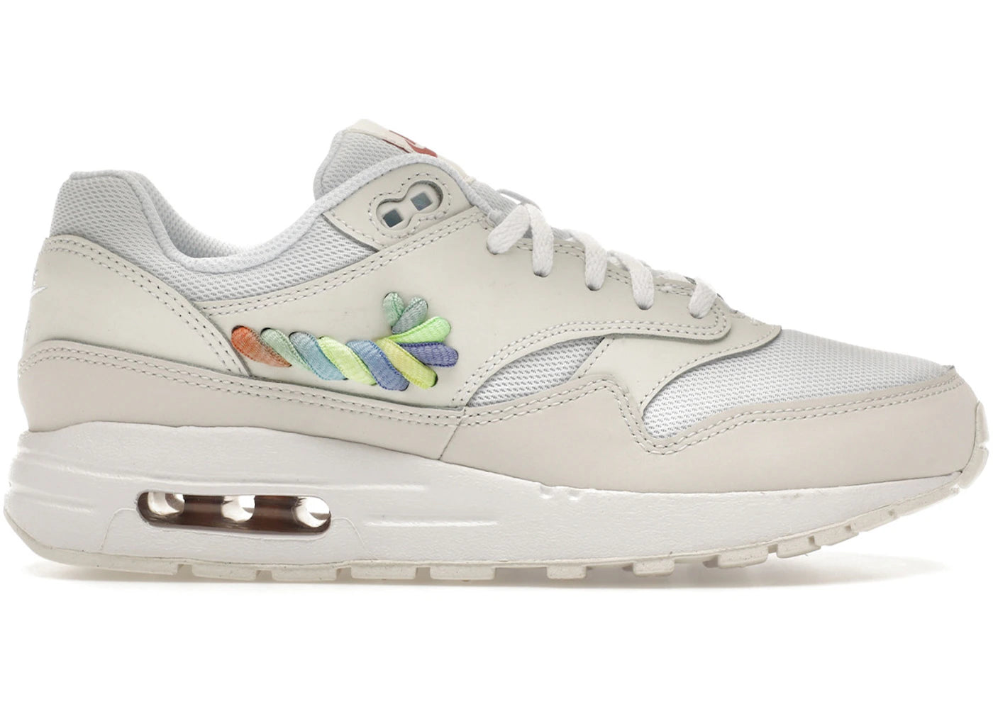 Nike Air Max 1 SE-White Rainbow Lace Swoosh (GS)