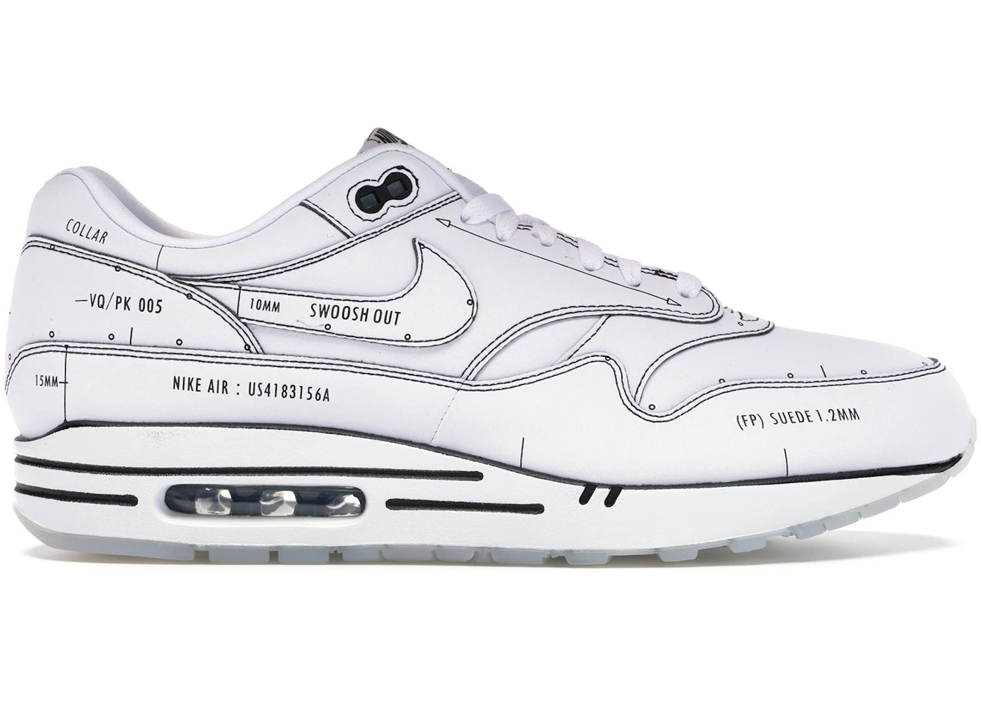 Schéma de la Nike Air Max 1-Tinker