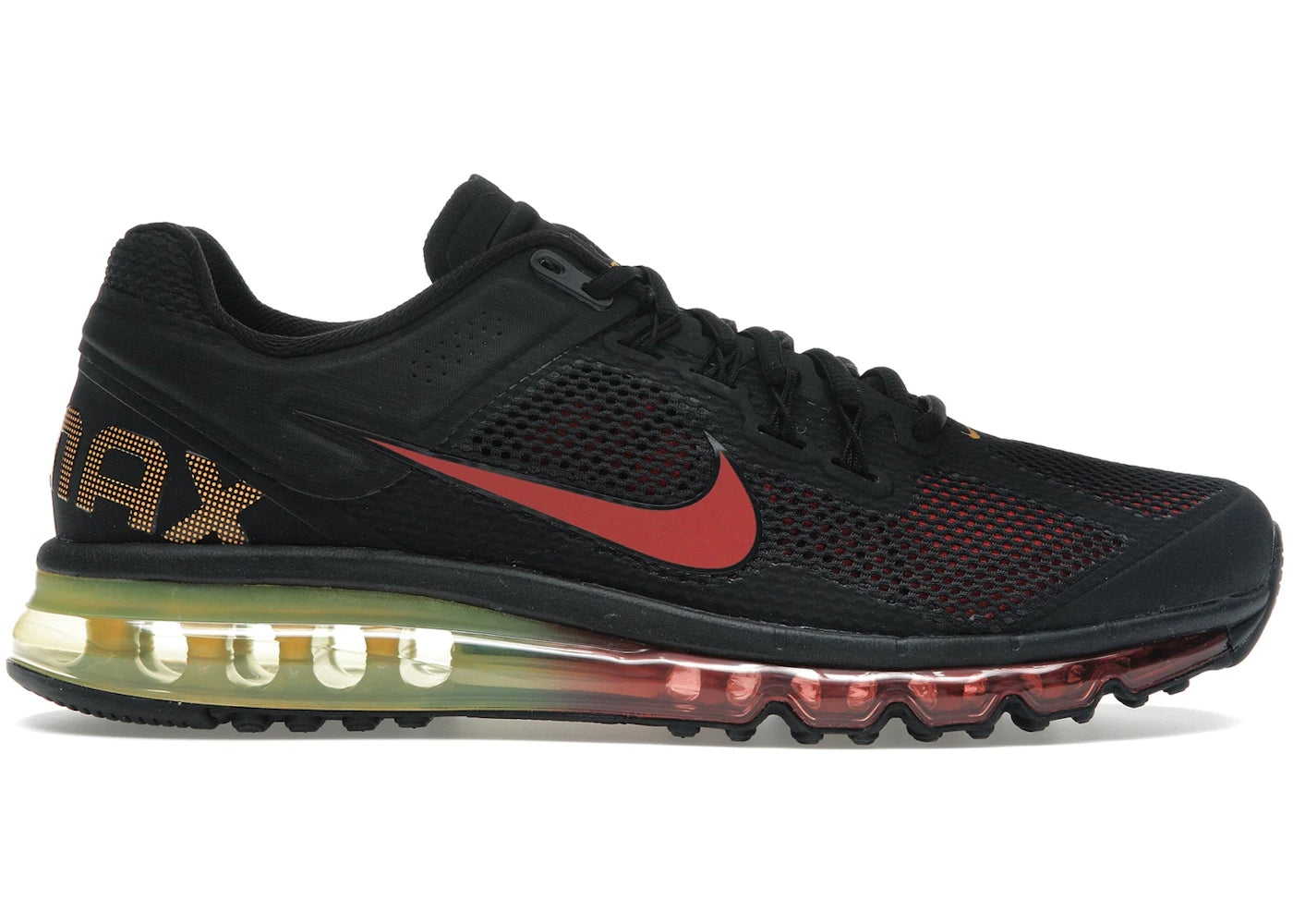 Nike Air Max 2013 - Noir, Orange Laser, Rouge Université