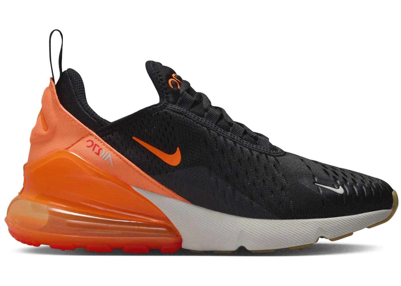 Nike Air Max 270 - Noir, Rouge vif, Phantom, Orange total (GS)