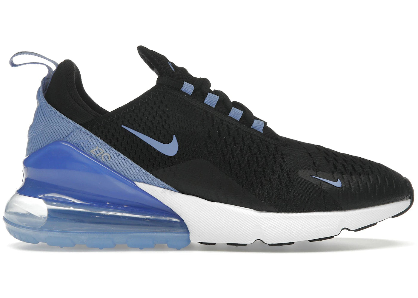 Nike Air Max 270 - Noir Argent Métallisé Royal Pulse (Femme)