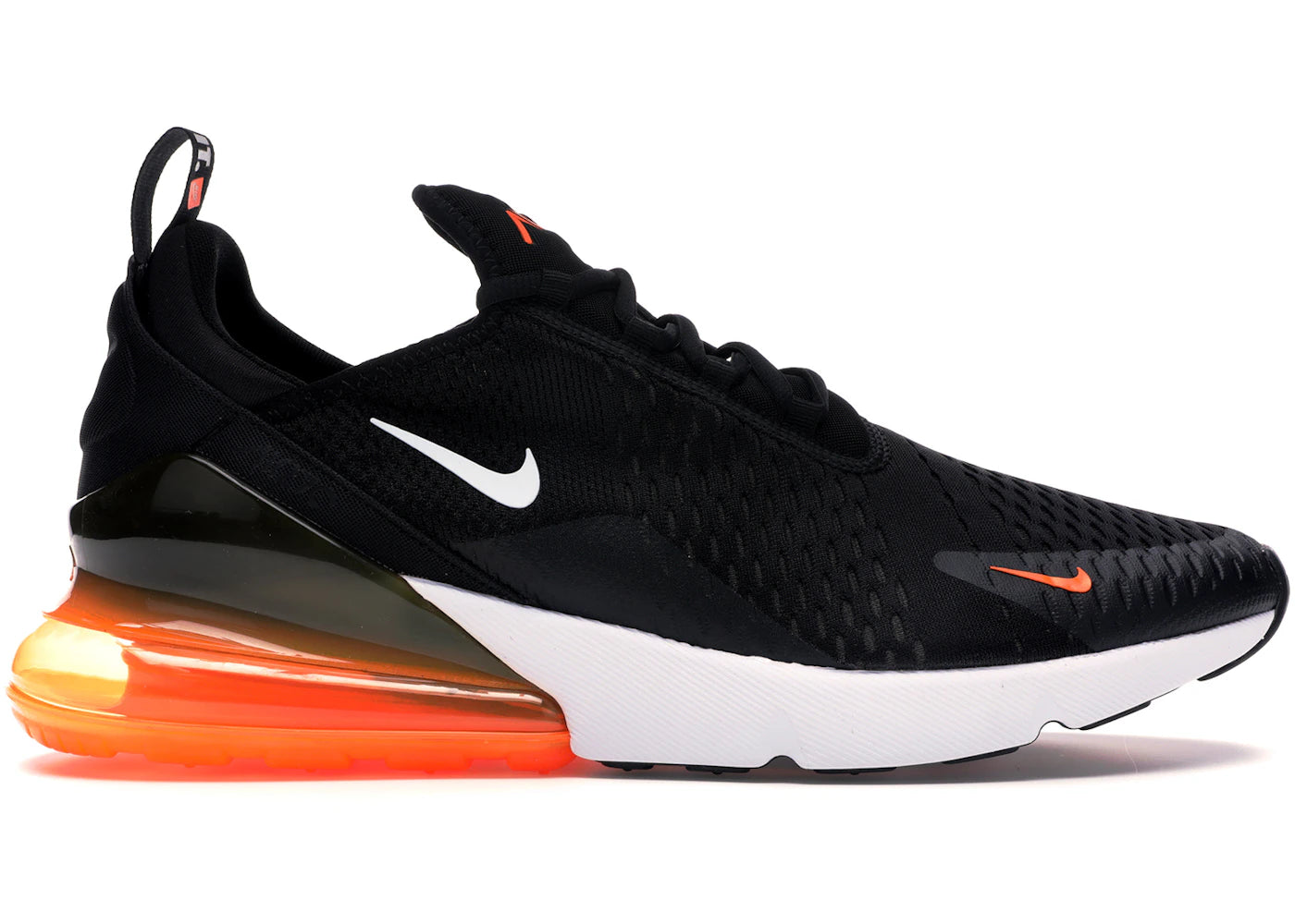 Nike Air Max 270-Black White Total Orange