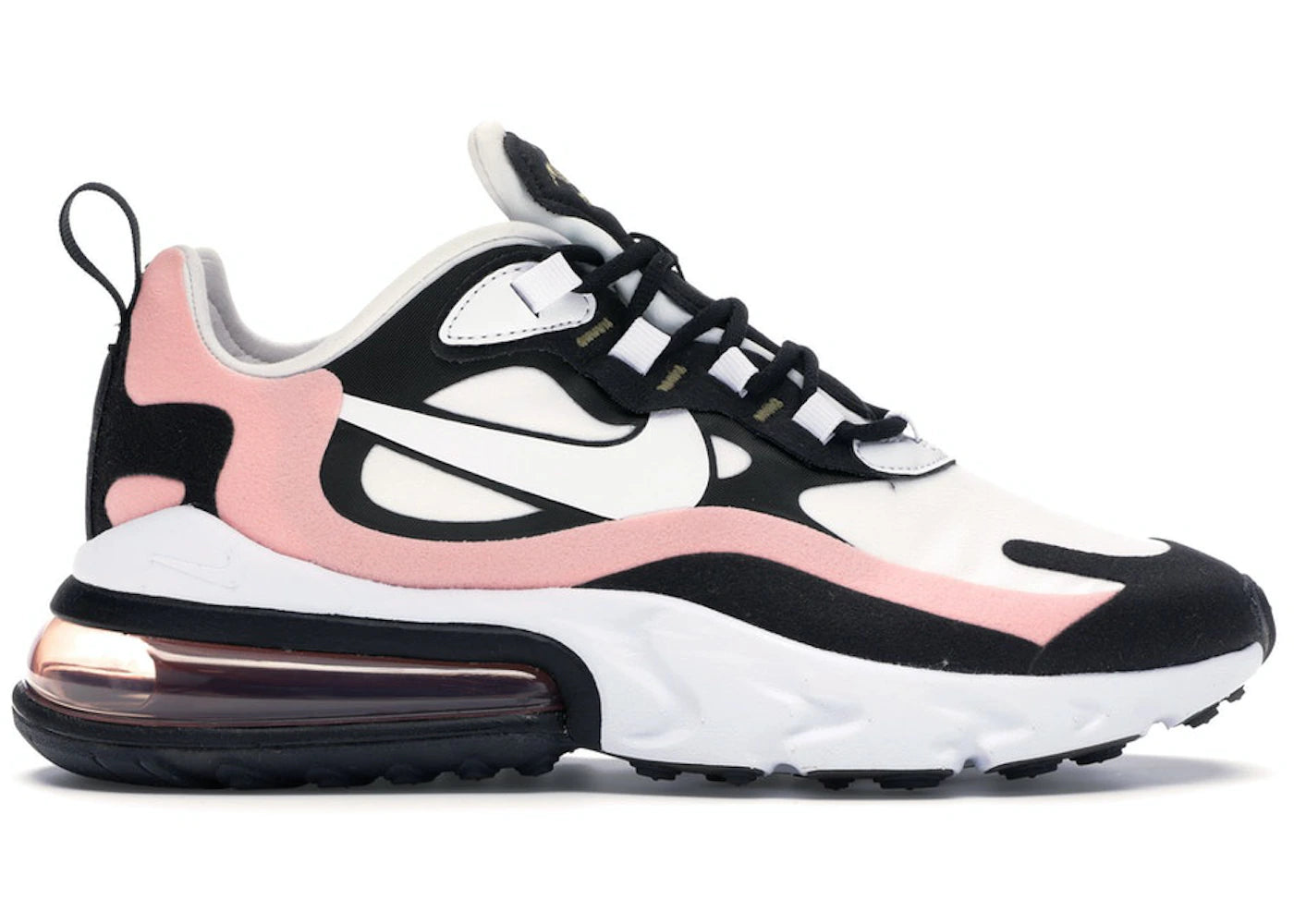 Nike Air Max 270 React-Black White Bleached Coral (Women's)