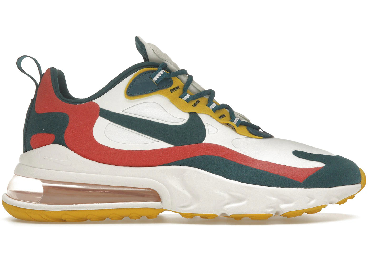 Nike Air Max 270 React-White Turquoise Yellow