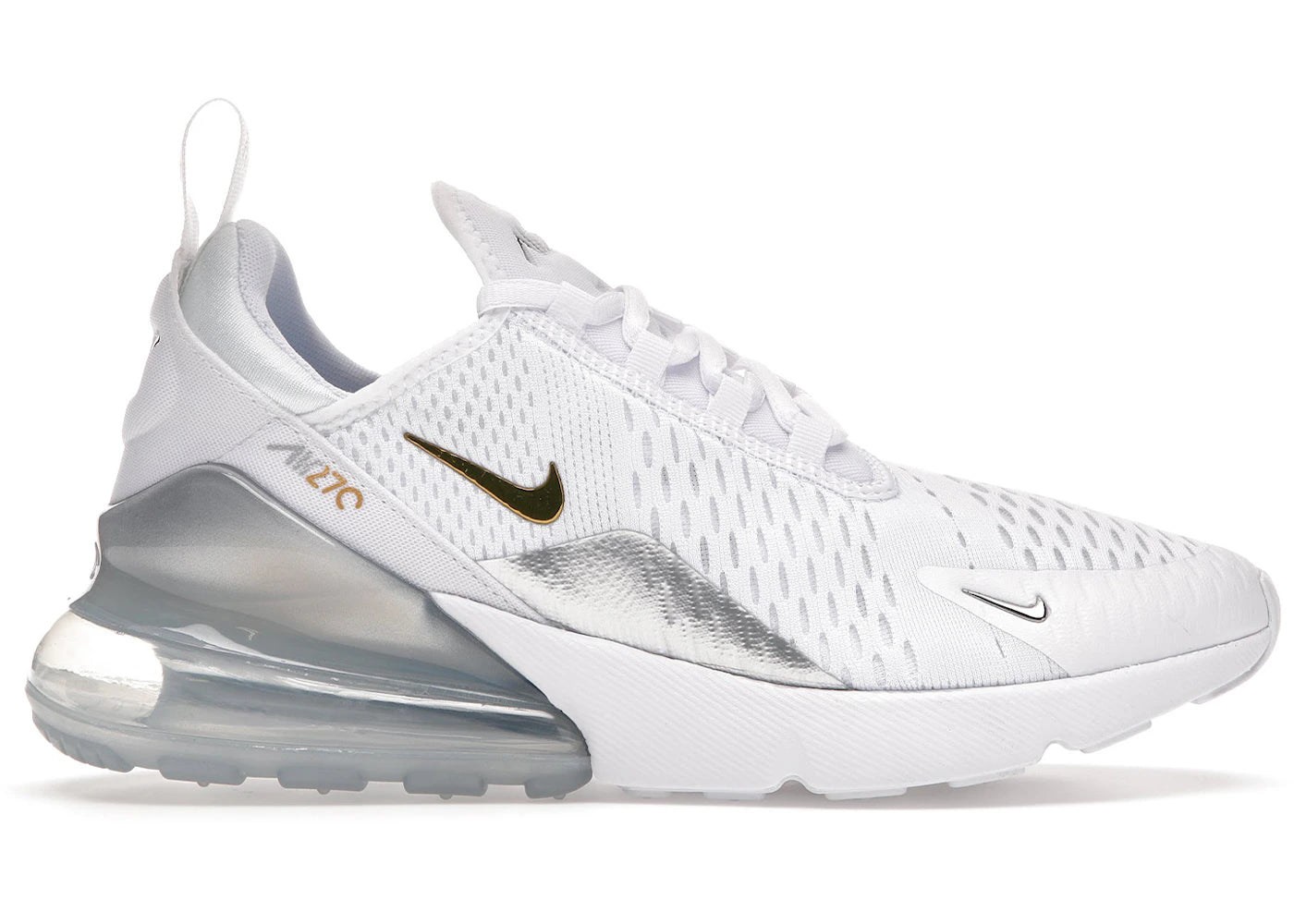 Nike Air Max 270-White Metallic Gold (Women's)