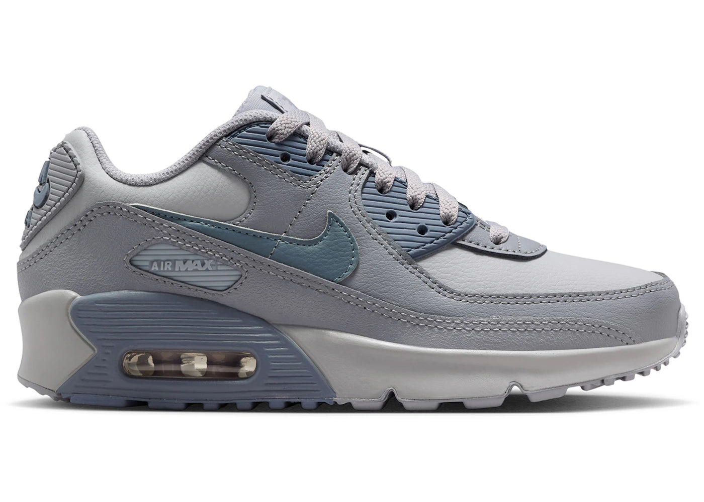 Nike Air Max 90 LTR-Wolf Grey Stealth Armory Blue (GS)