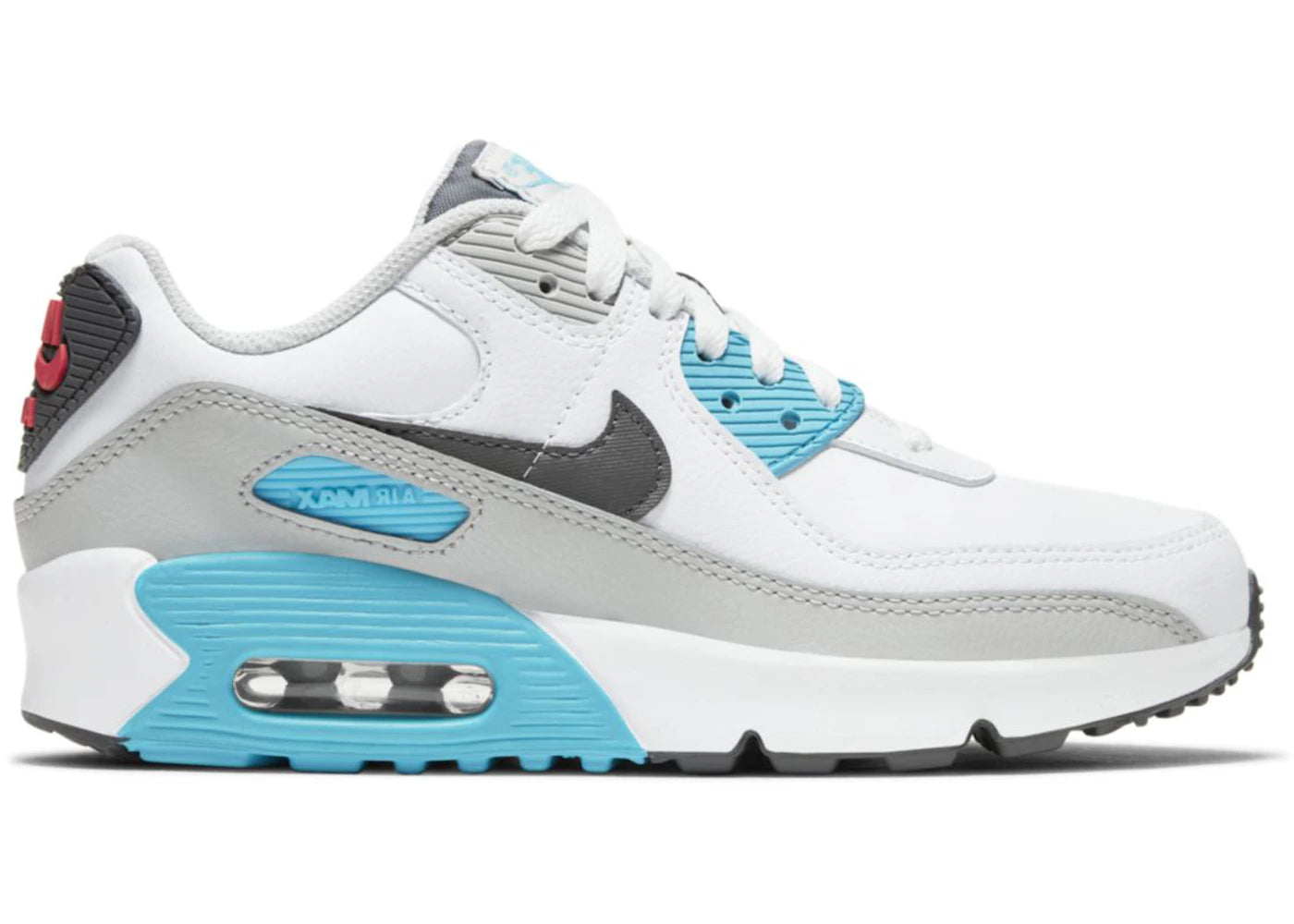 Nike Air Max 90 Leather-White Chlorine Blue (GS)