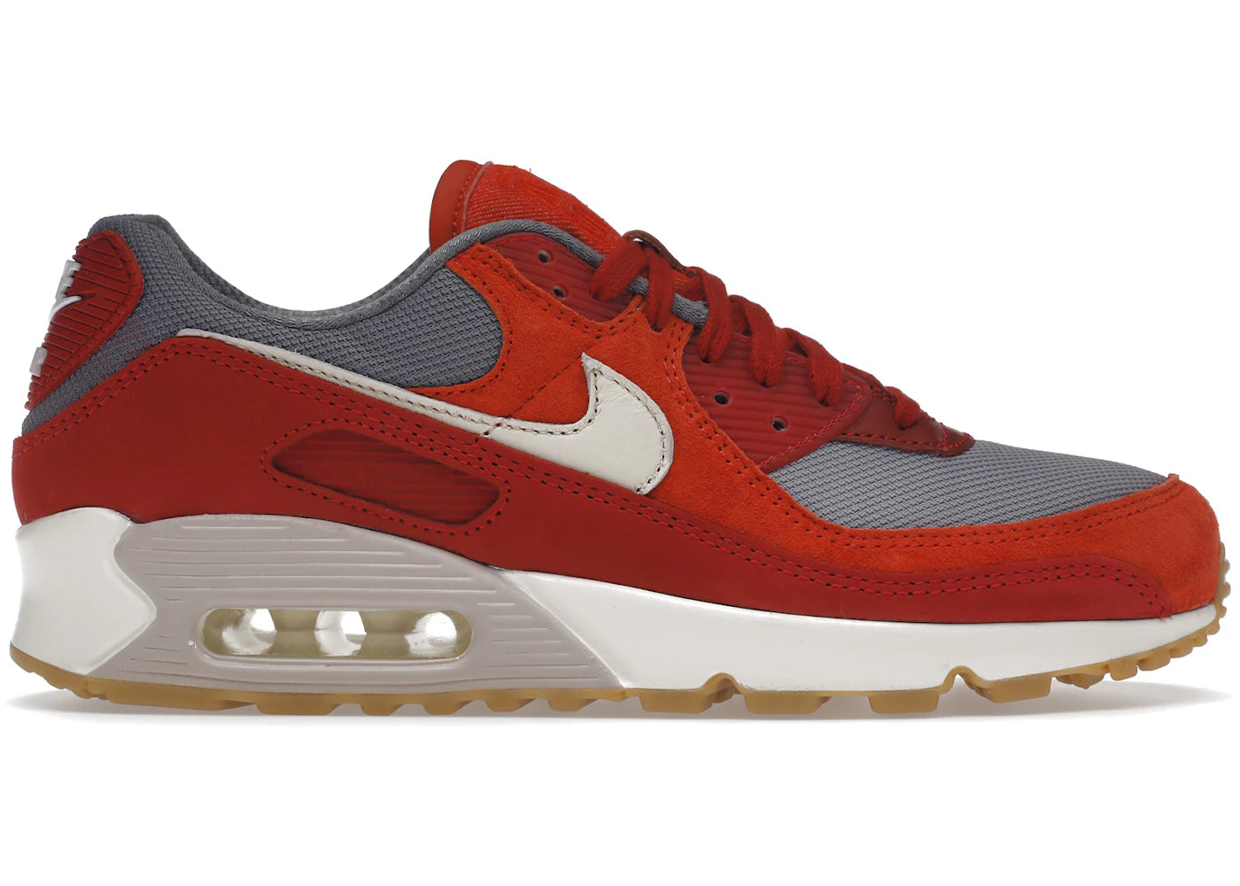 Nike Air Max 90 Premium-Gym Red Smoke Grey Gum