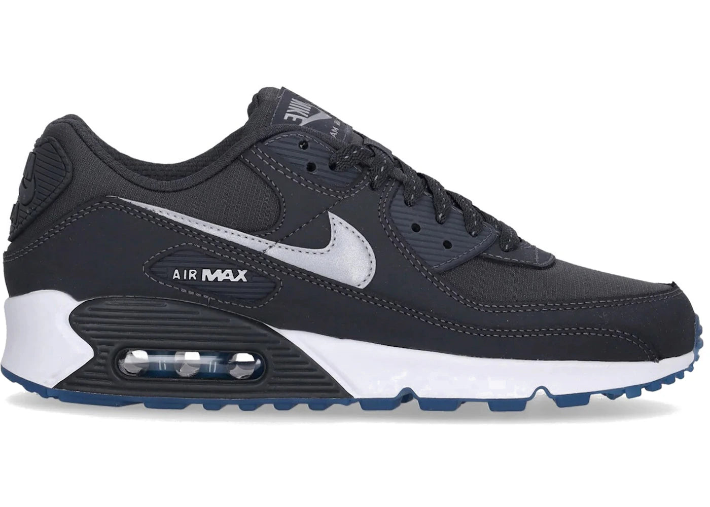 Nike Air Max 90-Reflective Swoosh Anthracite Industrial Blue