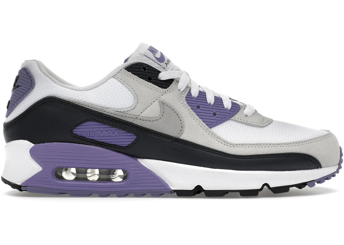 Nike Air Max 90-White Dusty Amethyst Photon Dust Light Smoke Grey