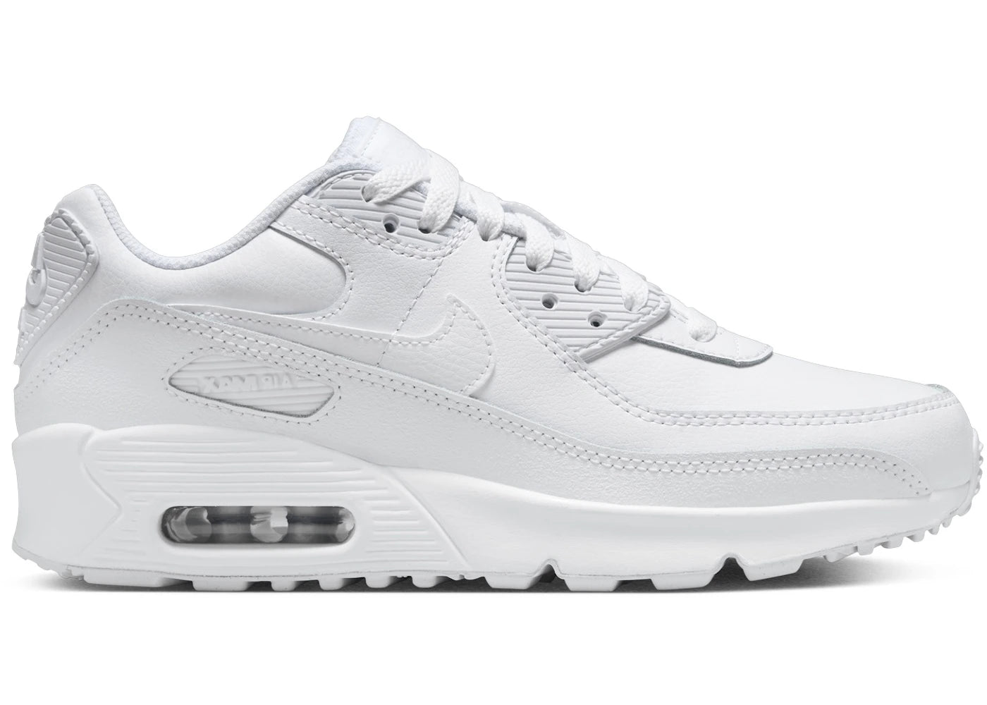 Nike Air Max 90-White Metallic Silver (GS)