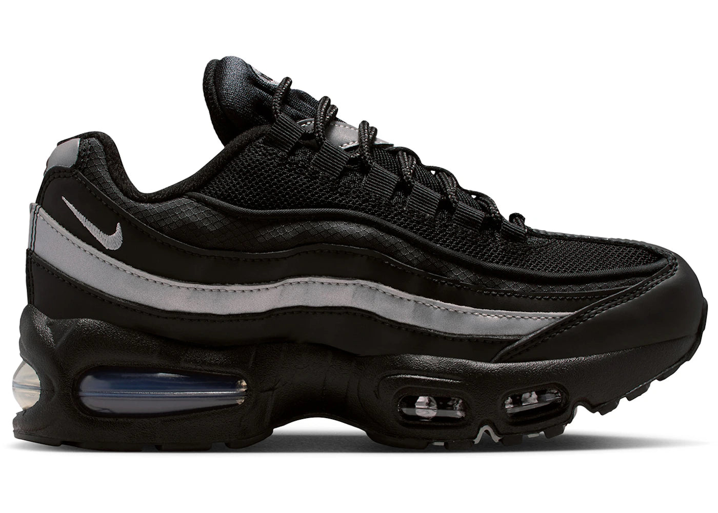 Nike Air Max 95 Black White Metallic Silver