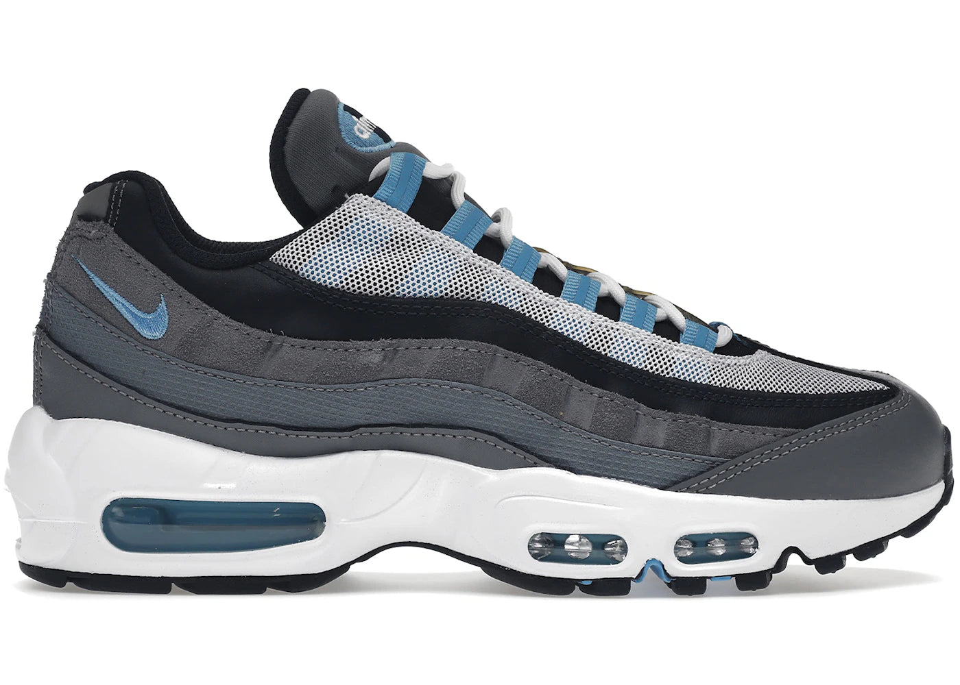 Nike Air Max 95 - Gris froid, Bleu universitaire, Obsidienne foncée