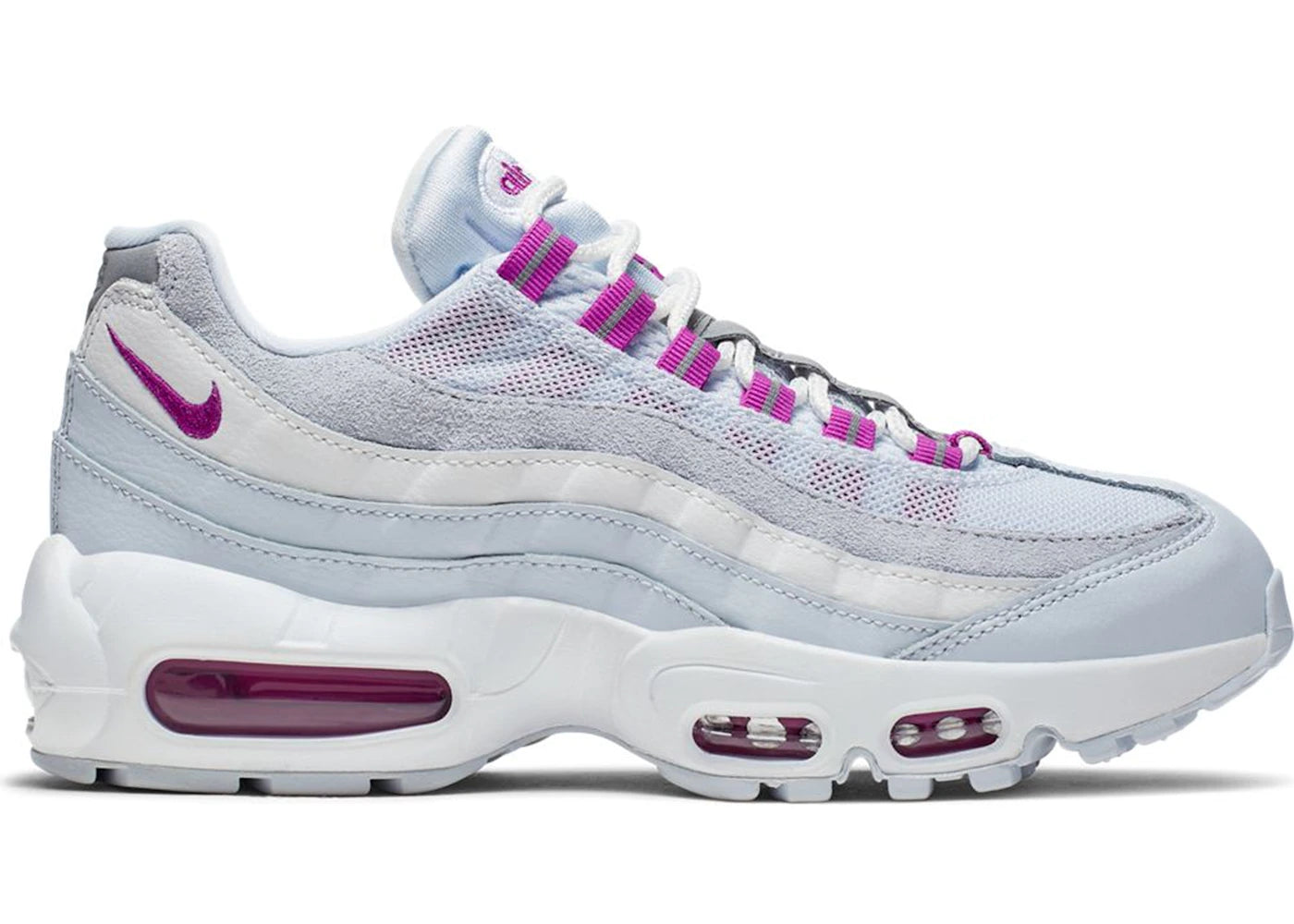 Nike Air Max 95-Football Grey Hyper Violet (Women's)