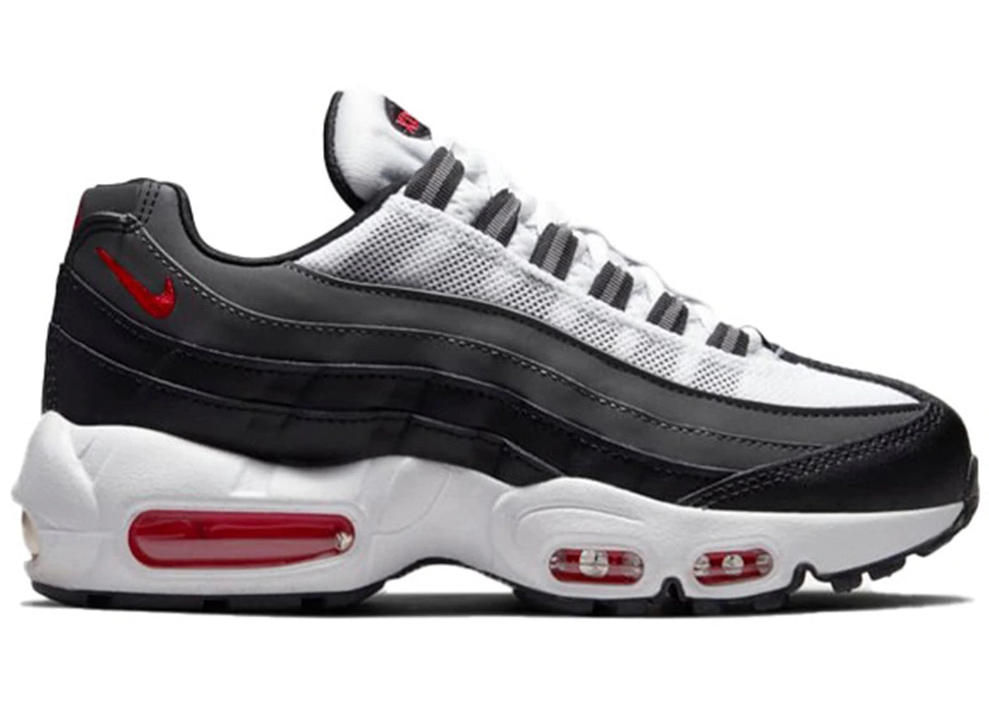 Nike Air Max 95 Recraft-White Iron Grey University Red (GS)