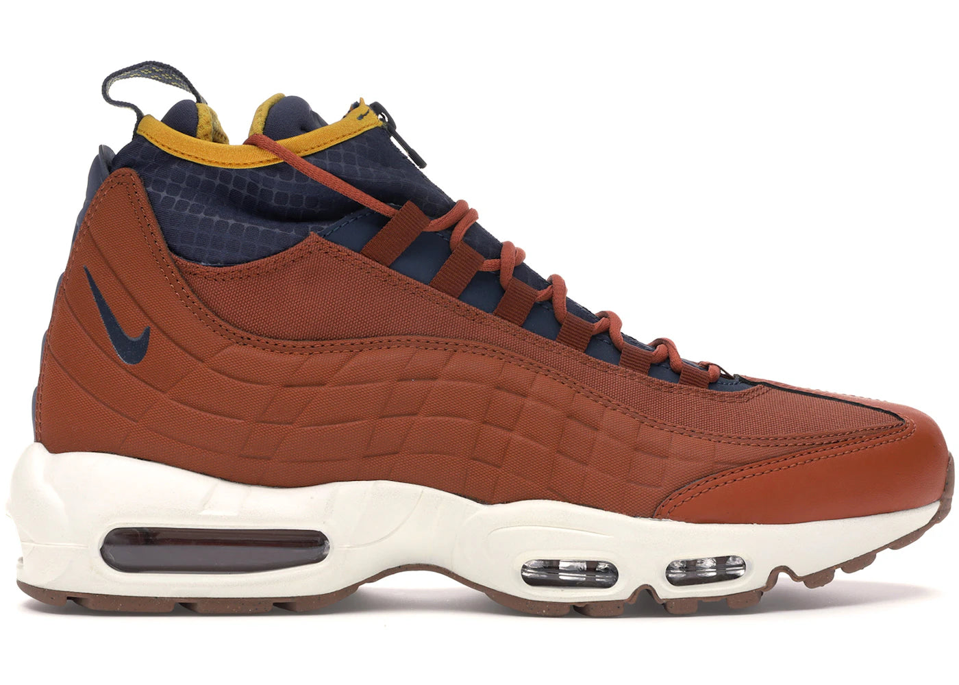 Baskets montantes Nike Air Max 95 - Gris roux foncé et bleu tonnerre