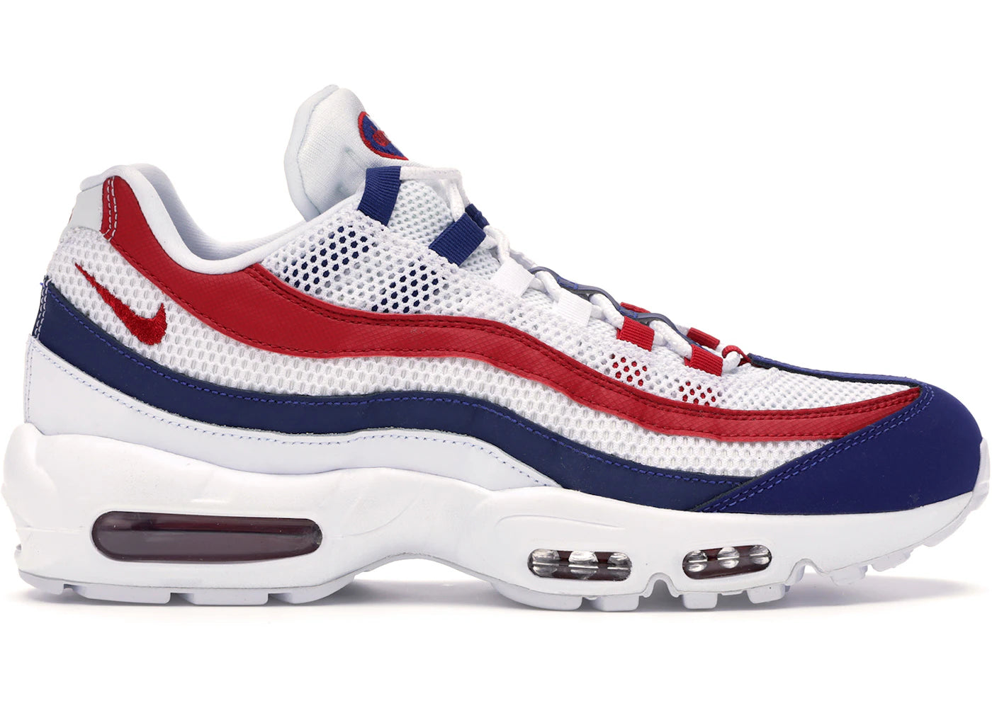 Nike Air Max 95-White Deep Royal Blue Gym Red