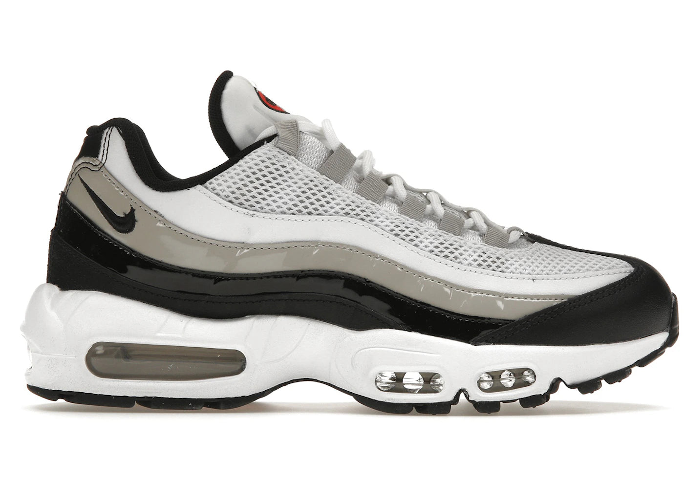 Nike Air Max 95-White Light Iron Ore Black Patent (Women's)