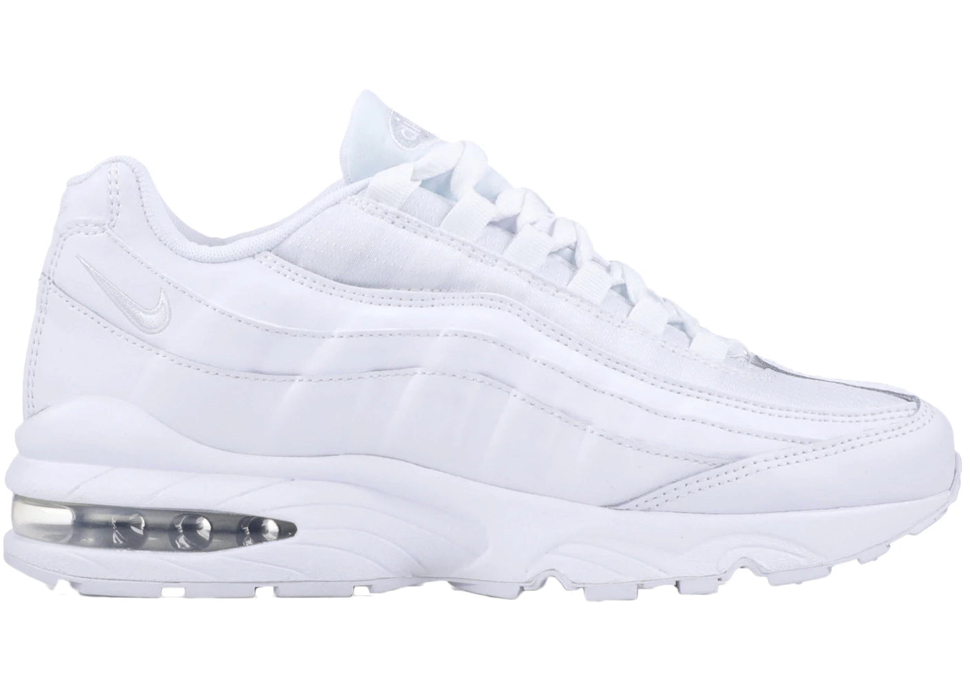 Nike Air Max 95-White Metallic Silver (GS)