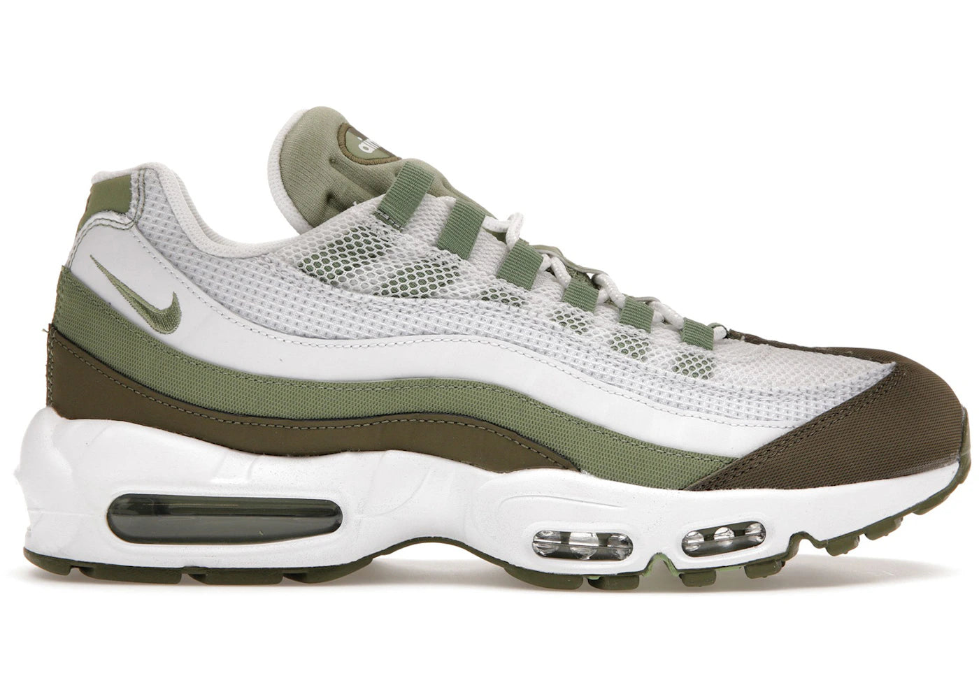 Nike Air Max 95-White Medium Olive Oil Green