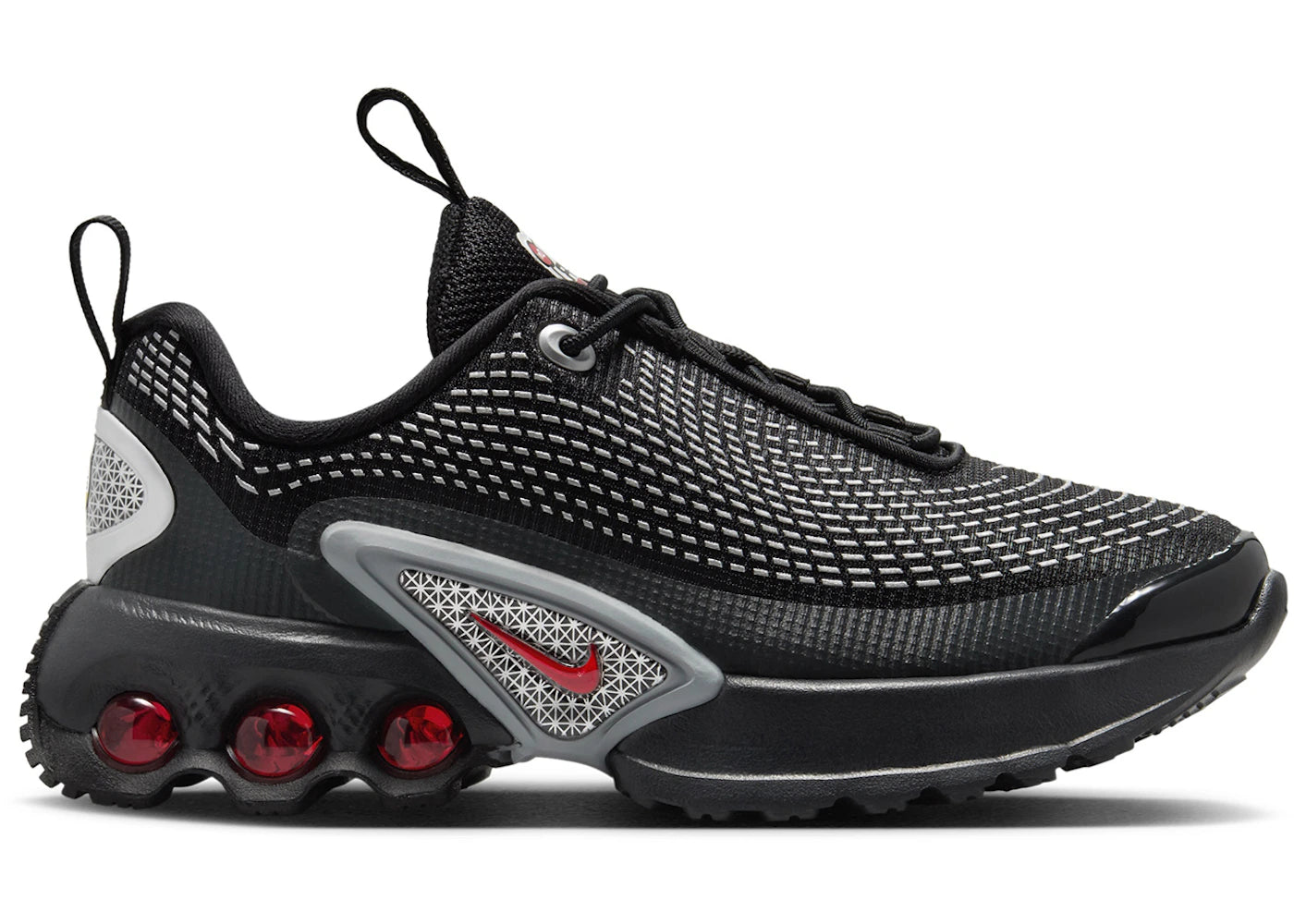 Nike Air Max Dn-Noir Argent Métallisé Rouge Université (PS)